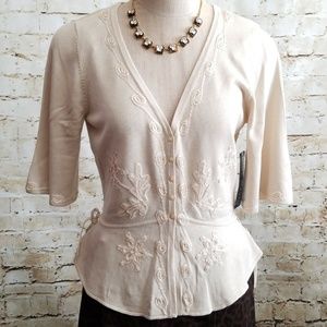 ▪Nine West▪Feminine Wiles Parchment Sweater